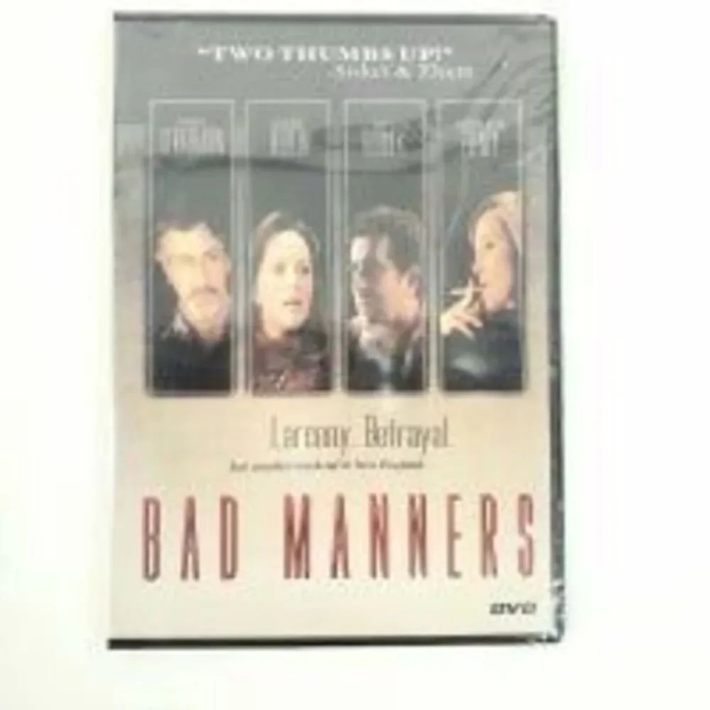 Bad Manners (DVD, 1997) Indie Thriller Drama - David Strathairn, Bonnie Bedelia